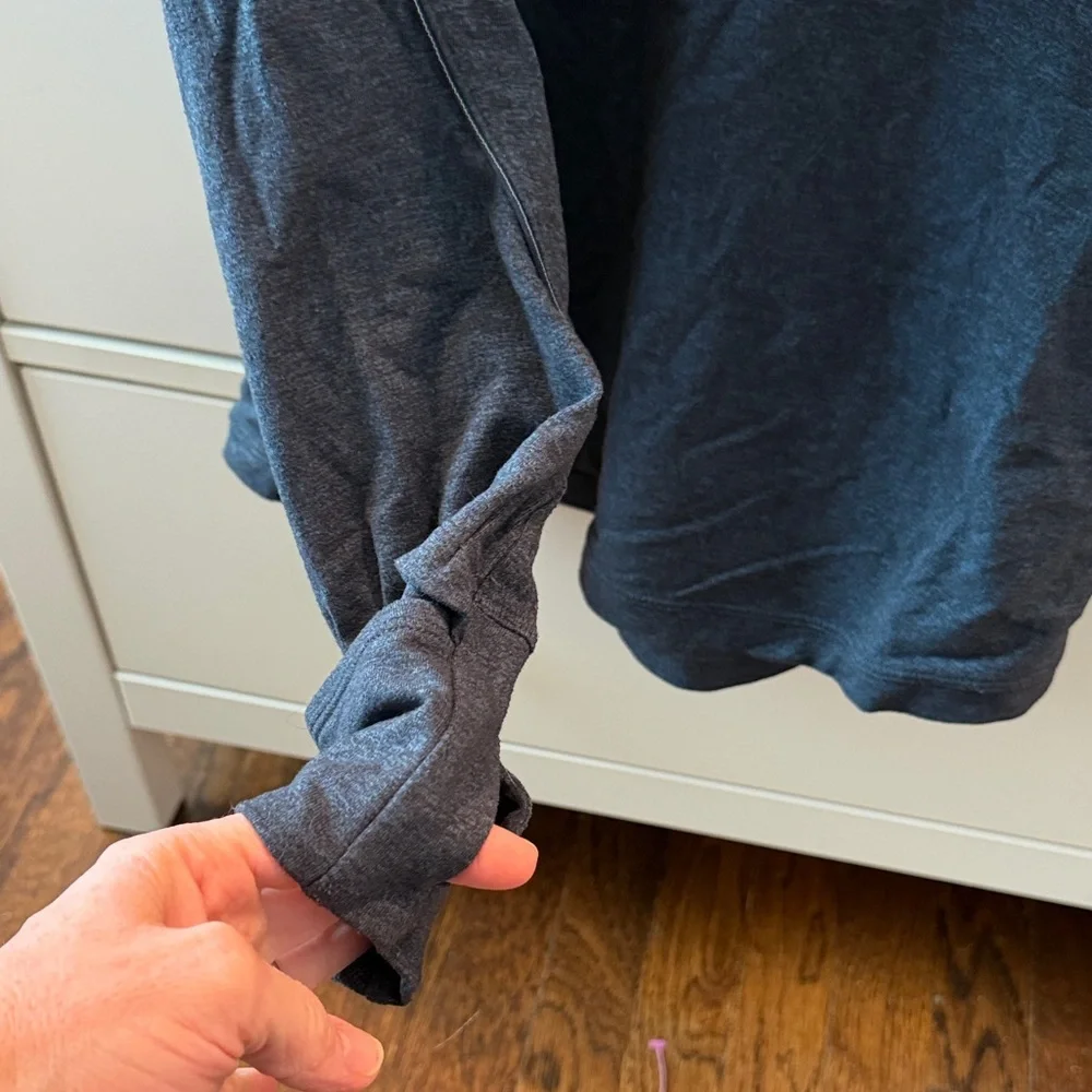 lululemon athletica Heathered Blue/Black Half-Zip Pullover